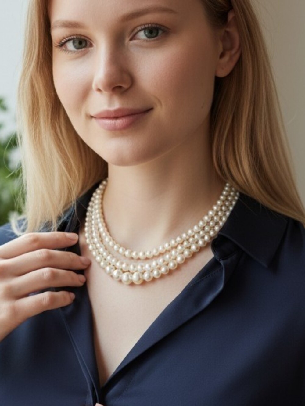 Classic Ivory Pearl Multi-Strand Necklace - Unbranded